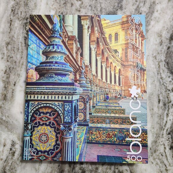 Buffalo Games  Spanish Tiles  500 Piece Blanc Puzzles - Picture 8 of 8